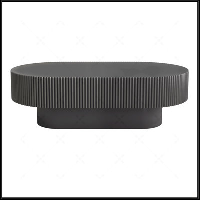 43.3"W Elegant Oval Coffee Table