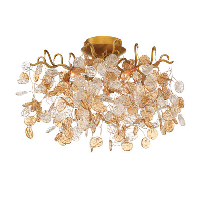 Campobasso Glass Semi Flush Mount