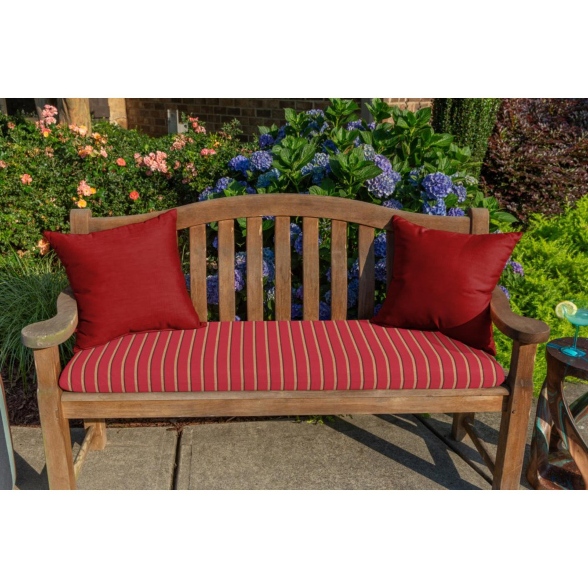  Outdoor Square Pillow Cover & Insert, 18"H x 18"W, Canvas Jockey Red Sunbrella®