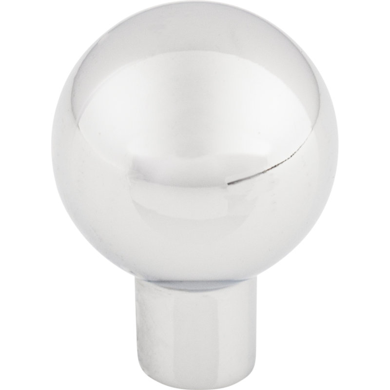Brookline 7/8" Diameter Round Knob, Polished Chrome, 7/8" Knob Diameter