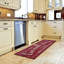 Tapis de couloir anti-dérapant, tapis d'entrée, rouge