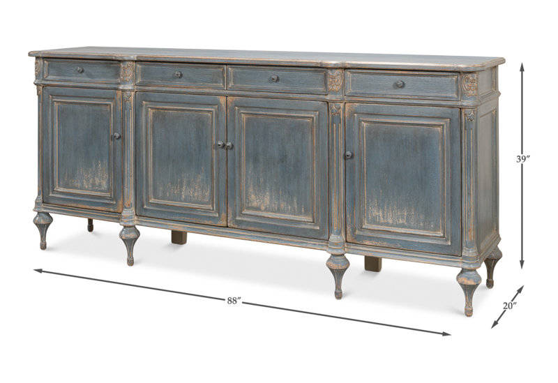 Lilac 88'' W Solid Wood Sideboard