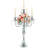 5-Arm Silver Metal Candelabra with K9 Crystal Pendants – 20 Inch Tall Taper Candle Holder for Wedding, Dining Table Centerpiece & Home Decor