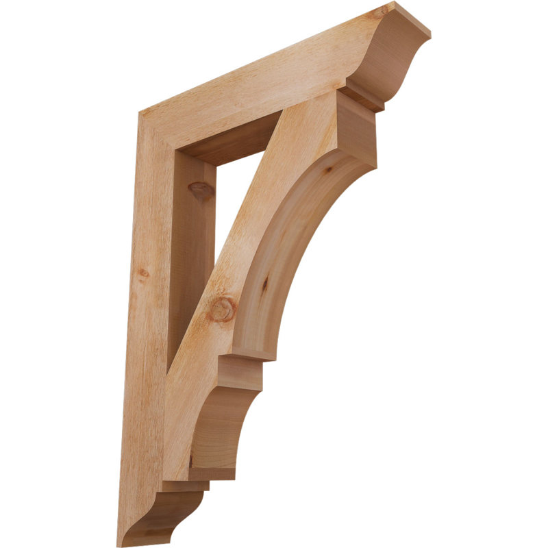 Balboa Traditional Bracket, Rough Sawn Western Red Cedar, 6" W x 32" D x 44" H