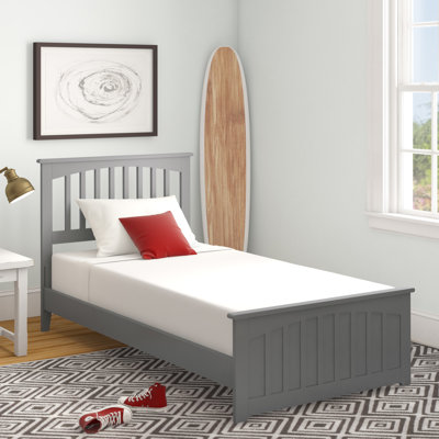 Huntsville Solid Wood Platform Bed with Slatted Headboard 