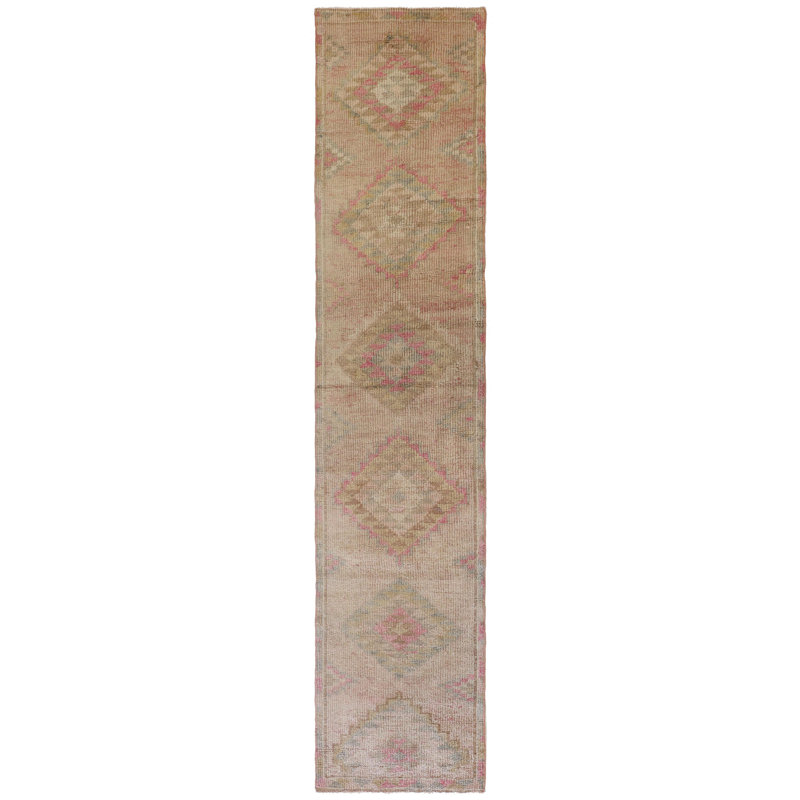 Vintage Turkish Village Rugs One-of-a-Kind Runner 2'4" X 10'9" Area Rug