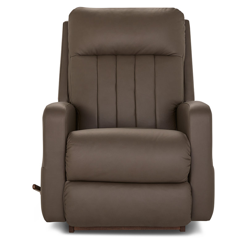 Finley Leather Match Manual Rocking Recliner, Brown