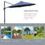 Cristina 2.92m Traditional Parasol-186612292
