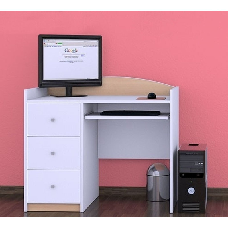 Quill 100cm Computer Desk, Beige