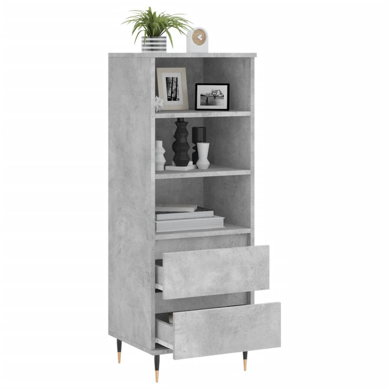 Milanie 40cm Sideboard, Concrete Grey