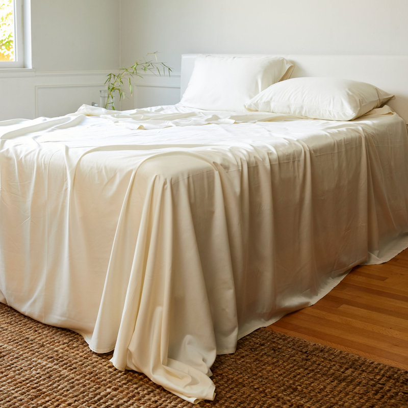 BedVoyage Sheet Set - 100% Viscose from Bamboo - Cooling & Lightweight, Extra-Long Twin, Ivory