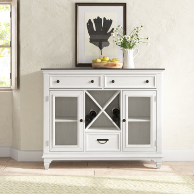  Buffet 3 tiroirs Colburn avec rangement pour bouteilles de vin