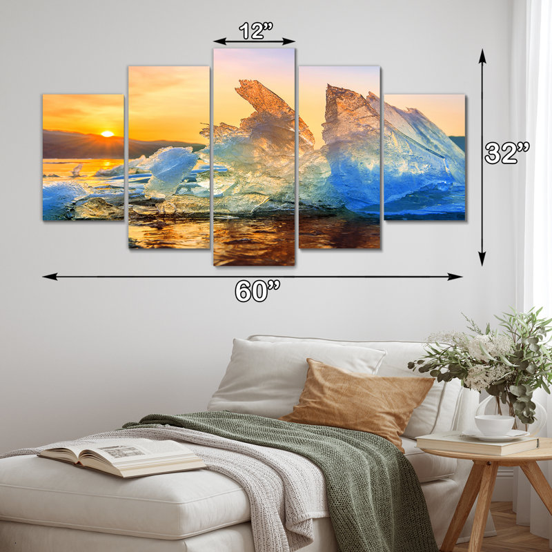 Mini Iceberg de l'Alaska - décoration murale Paysages - 5 panneaux