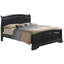 Lit double noir avec style élégant. H 44 po x l 59 po x P 84 po. Convient à plusieurs chambres à coucher. Assemblage traditionnel requis. Rehausse le charme.