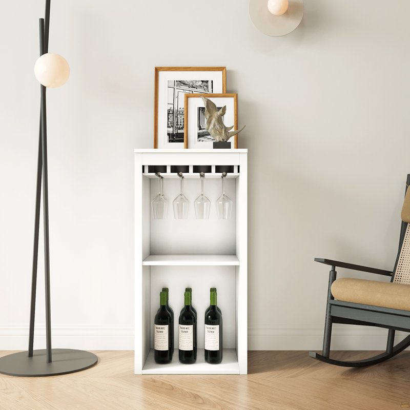 Bar à vin modulaire avec tablettes de rangement et huche