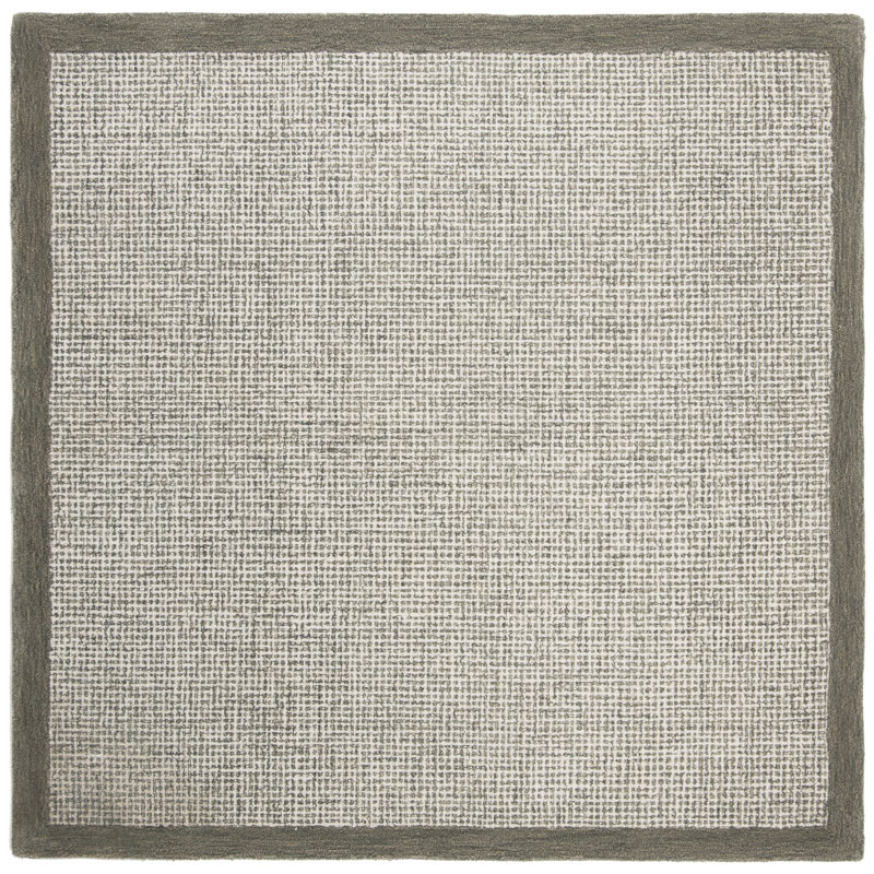 Furr Hand Tufted Wool Rug, Square 6'