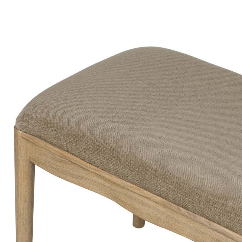 Marie Accent Bench-Sage Worn Velvet, Monte Mushroom
