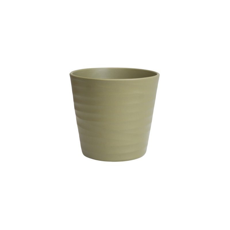 Ceramic Pot Planter, 24cm H x 28cm W x 28cm D, Green