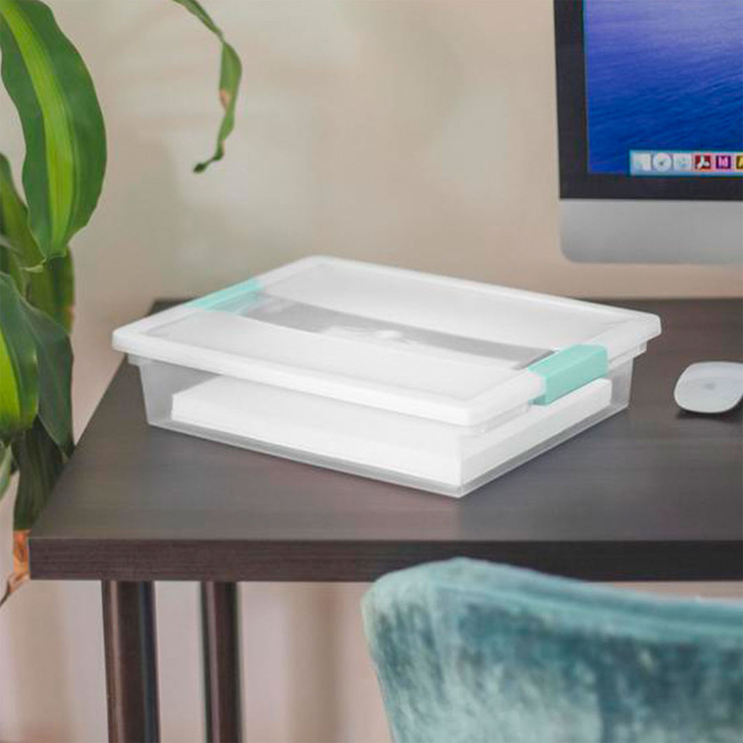 Sterilite Large Clip Storage Box Container (6 Pack) + Small Clip Box (6 Pack) (Set of 12) Sterilite