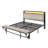 Tryston King Size Bed Frame With Footstool,upholstered Headboard,led Lights,Cream-1601692872-1601692876