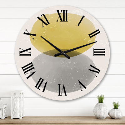 Horloge murale surdimensionnée en forme de lune minimaliste II