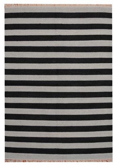Tapis gris / noir Kilim