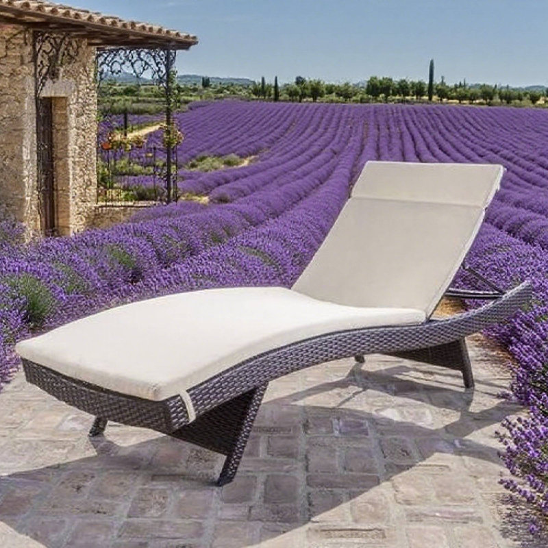 Outdoor Chaise Lounge Cushion, 2PCS Salem - Without Chaise Lounge, Beige