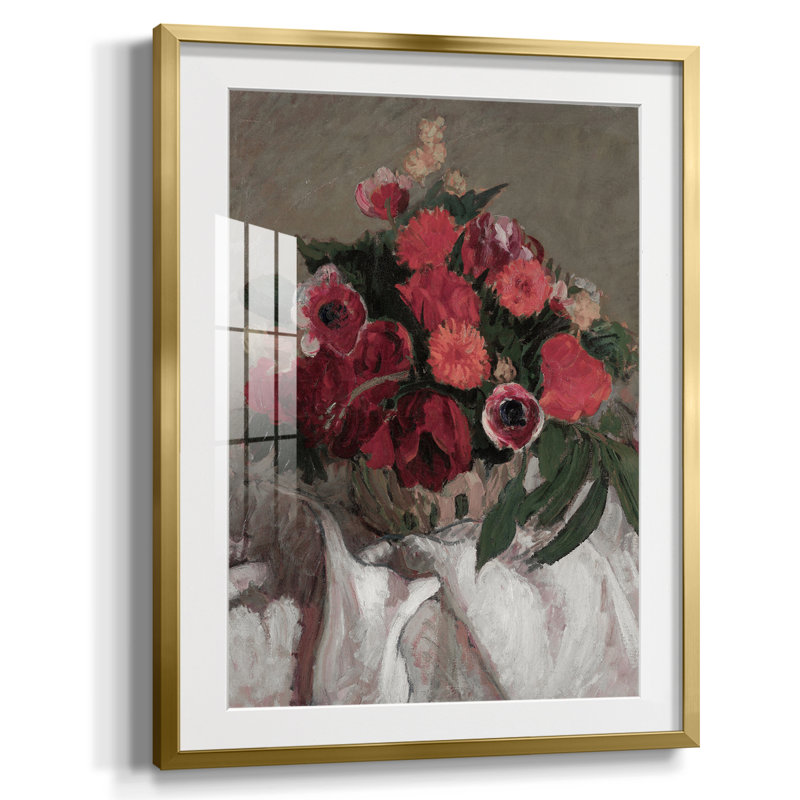 Imprimé floral rétro CCLXV - impression encadrée