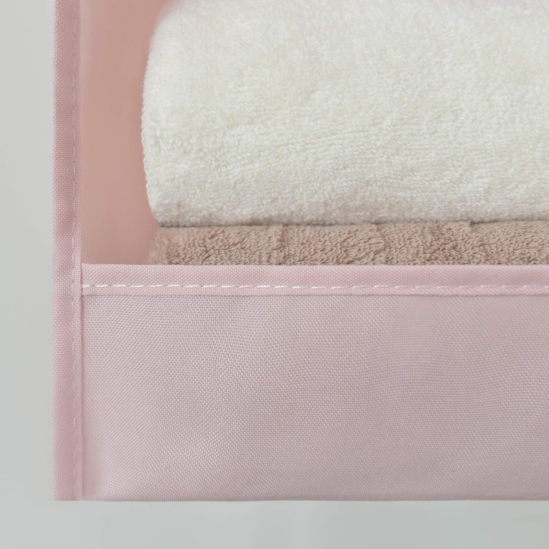 3-Shelf Hanging Closet Organizer, Collapsible Closet Hanging Shelves, Nursery Hanging Organizer, 1-Pack, Pink