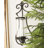 Metal Single Candle Indoor Outdoor Black Wall Sconce-880634665