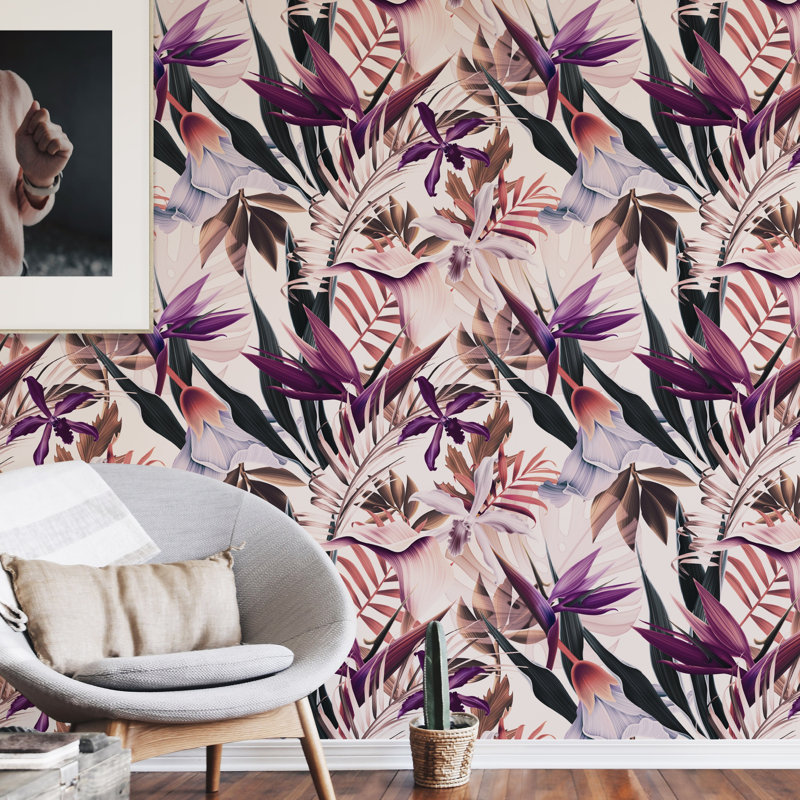 Exotic Tropical Hawaiian Pink Wallpaper