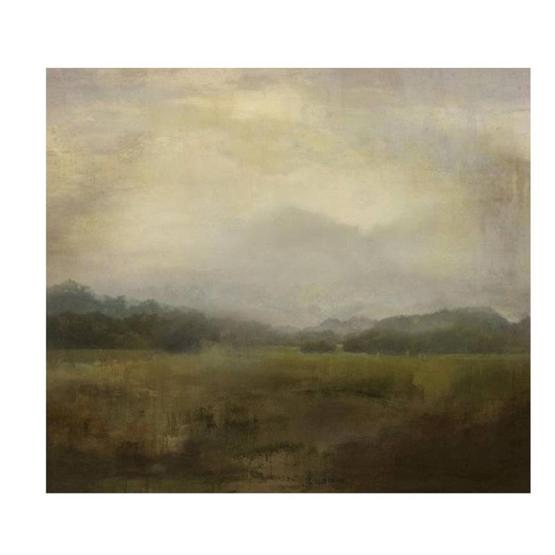 Spearmint Painting by Elle Youngstrom, Glass Coat, 30" H x 34" W x 1.5" D