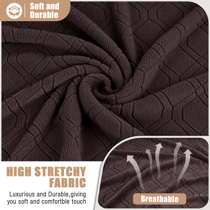 Causeuse inclinable avec housse pour console Wald Stretch, Chocolat / Brun