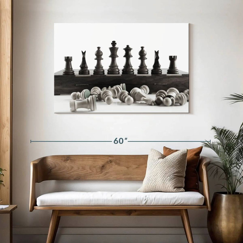 Senne, gagnant du jeu d'échecs, H 30 po x l 45 po