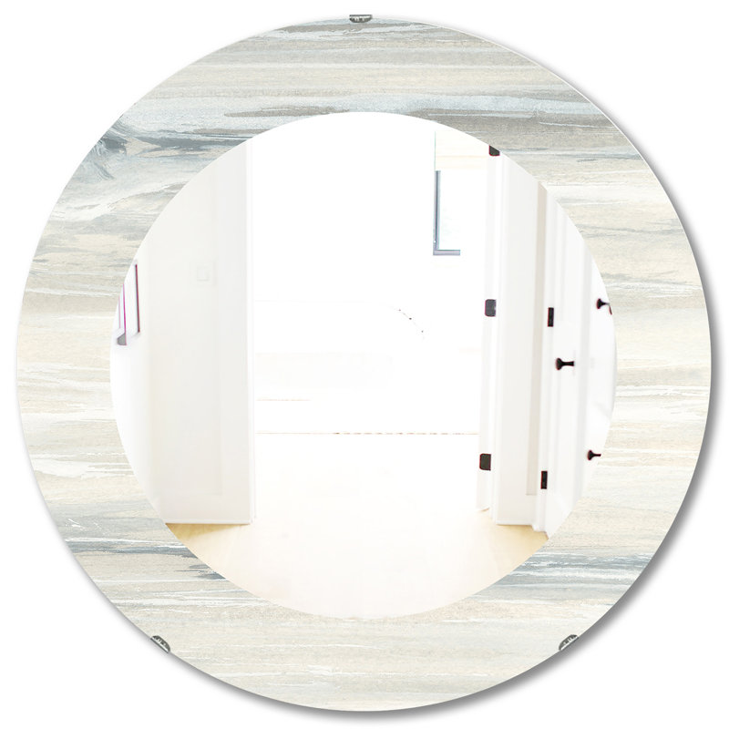 Watercolor Colorfields I - Miroir moderne imprimé - Miroir mural ovale ou rond, H 23,6 po x l 23,6 po