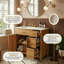 36" Freestanding Bathroom Vanity With Ceramic Sink, Solid Wood Frame Cabinet With 3 Soft-Close Drawers & 2 Doors