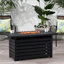 Foyer rectangulaire en fer 30 000 BTU avec réservoir protégé - l 45,00 po x P 42,00 po H 24,44 po, noir, facile à assembler
