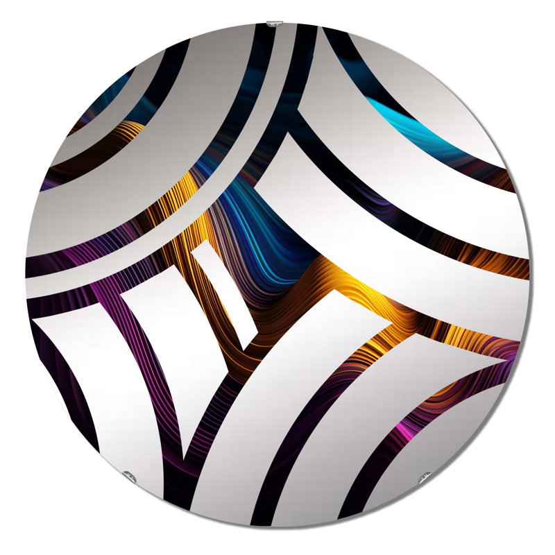 Jaicere - Miroir décoratif Center Wave, 31,4 po x 31,4 po
