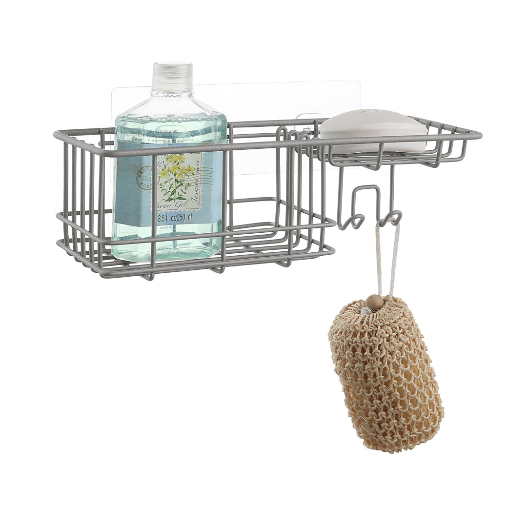 Dikshant Wall Mounted Shower Caddy With Removable Adhesive Hook. No Drilling Needed Rebrilliant 