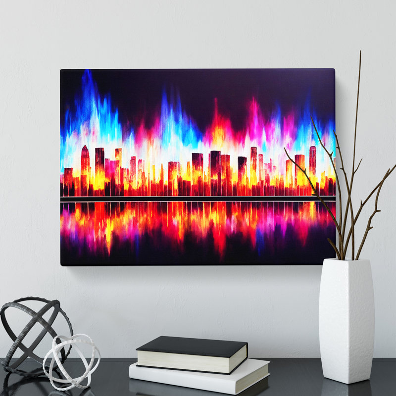 Refined City Skyline Architecture Abstract - Wrapped Canvas, 50cm H x 76cm W x 3cm D