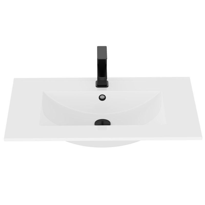 30" Intergrated Sink Top, Zinc Alloy Faucet, Solid Brass Pop up Drain