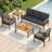 5-Person Outdoor Patio Set, Outdoor Conversation Set with Weather Resistant Cushions, Heavy-Duty Metal Frame Patio Furniture Set for Backyard, Poolside-914876169