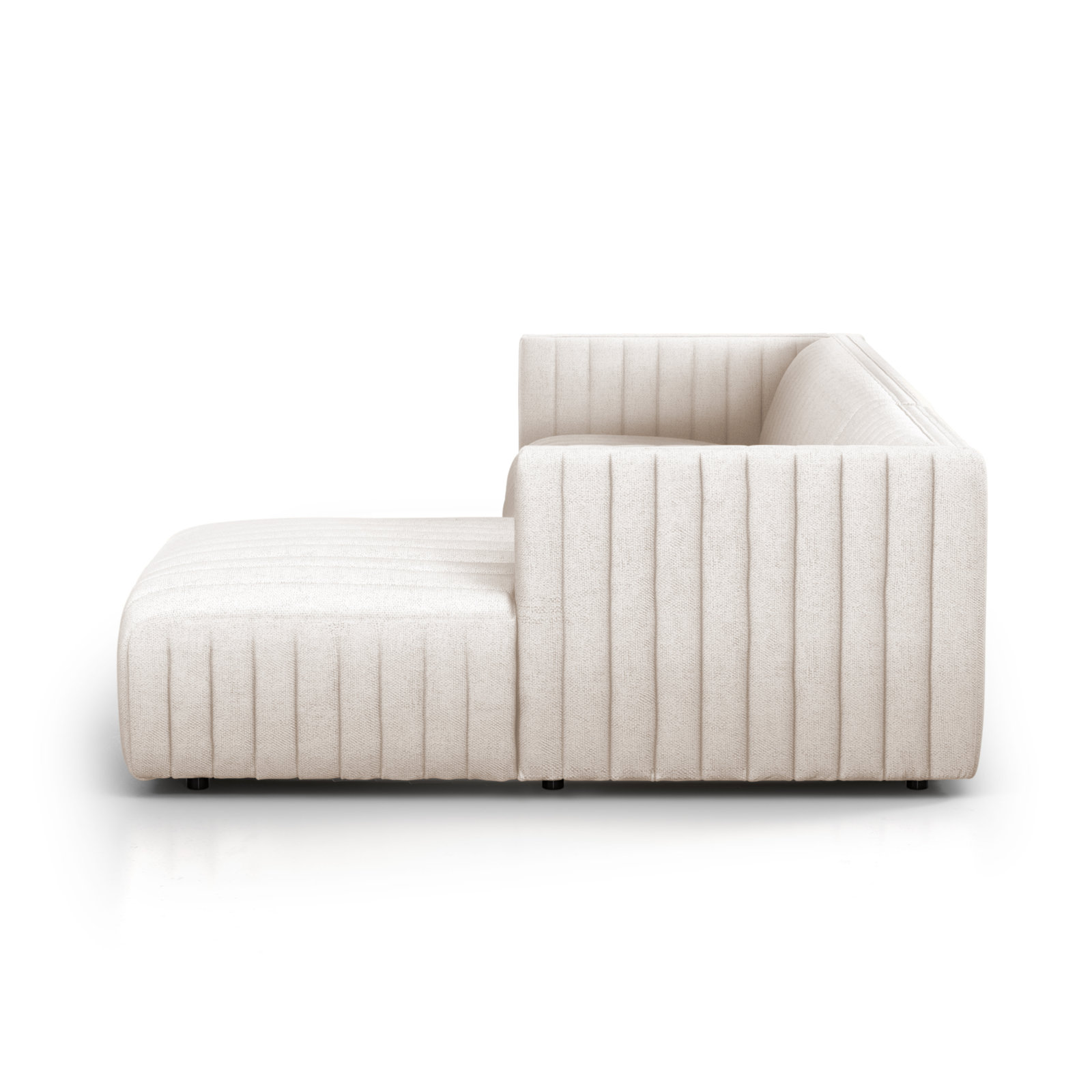 Brandt Upholstered Chaise L-Sectional, Right Hand Facing, Dover Crescent Velvet, 26" H X 105" W X 64" D
