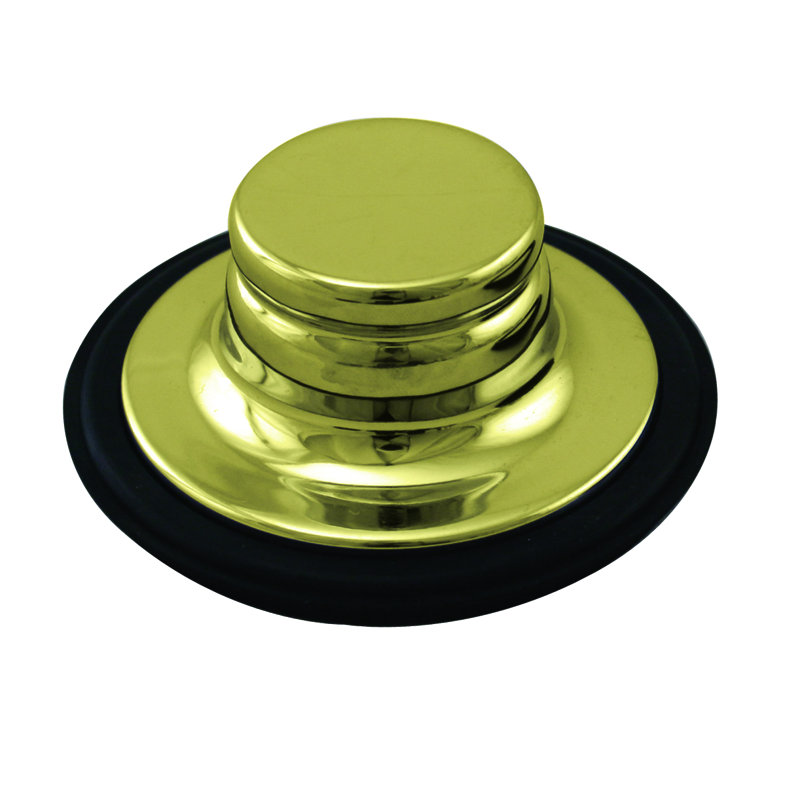 Replacement Kitchen Waste Disposal Stopper with Brass Cap, Polished Brass