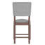 Ensemble de 4 tabourets de bar modernes avec tabourets de bar rembourrés en lin et pieds en bois massif Modern-886109532