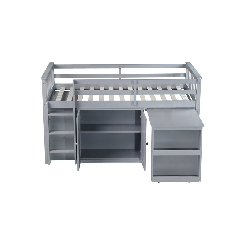 Loft Bed With Storage, Pull-Out Desk