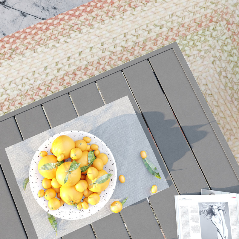 Hesson Outdoor Dining Table, Gray