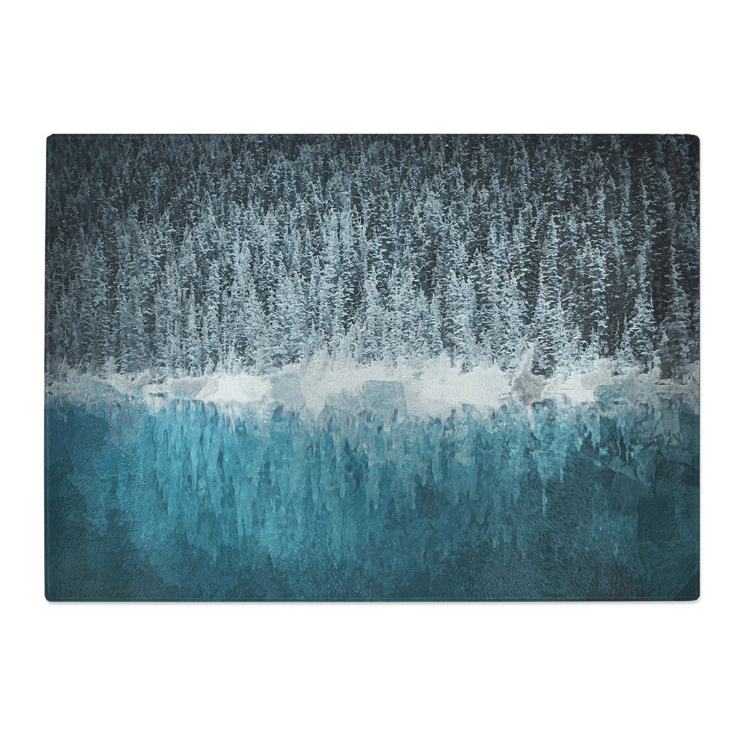 Glass Forest Reflecting in Lake Louise in Abstract Chopping Board