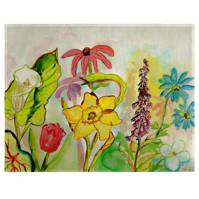 Simonds Polyester Floral Rectangle Placemat