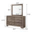 Commode 6 tiroirs avec miroir taupe délavé-1186070326
